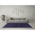 thumbnail image 3 of Ahgly Company Machine Washable Indoor Rectangle Persian Blue Traditional Area Rugs, 6' x 9', 3 of 4