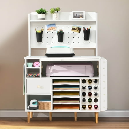 Craft Organization and Storage Cabinet Compatible with Cricut Machines