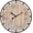 Whitewashed, variant on EMAX HOME 30" White Roman Numeral Wall Clock, Large Wood Iron Framed Clock