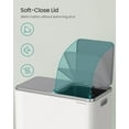 thumbnail image 3 of 10.6 Gallon Dual Compartment Trash Can - Hands-Free Pedal Kitchen Bin with 15 Bags, Airtight Lids & Removable Buckets, White and Gray, 3 of 9