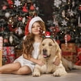 thumbnail image 3 of Sombreros navideños para mascotas, anillo navideño para el cabello, sombrero rojo, sombreros de asta de Reno, ropa navideña para mascotas, adornos para el pelo de perro, 3 of 5