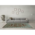 thumbnail image 3 of Ahgly Company Indoor Rectangle Oriental Light Blue Industrial Area Rugs, 2' x 3', 3 of 4