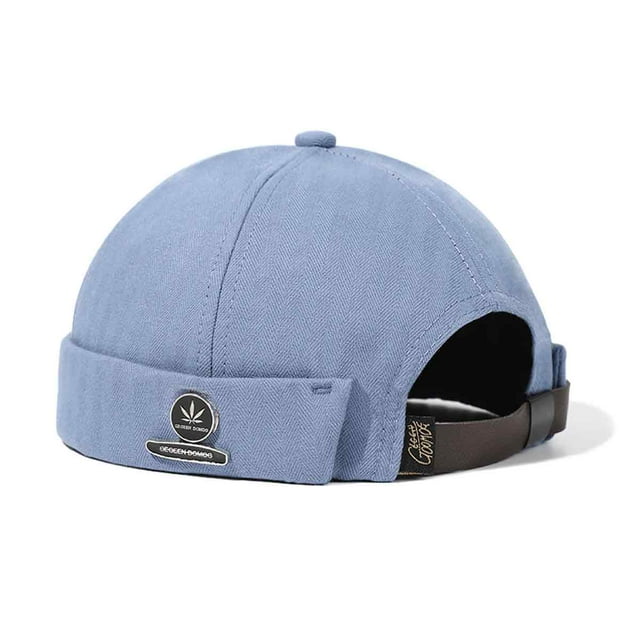 Chapeaux pour Hommes Bonnet Bonnet Marin Chapeau de Travail Manchette Roulée Chapeau Rétro Sans Bord avec Réglable