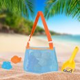 thumbnail image 4 of Bolsa De Juguetes Bolsa De Juguetes Bolso de playa de malla Bolso de mano estilo Ins lindo Bolso de recolección para exteriores (Azul), 4 of 6
