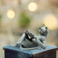 thumbnail image 2 of Figura de gato - Estatua de gato lindo - Decoración de gato caprichosa para amantes de los gatos - Coleccionables de gatos y decoración de meditación, 2 of 5