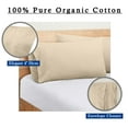 thumbnail image 4 of ROYALE LINENS 300 Thread Count 100% Long Staple Combed Cotton Pillowcases Set of 2 - Ultra Soft - Queen Bed Pillow Cover - 20"x30" - Breathable, Cool & Crisp Percale Cream Pillow Cases (Queen, Cream), 4 of 10