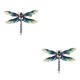 thumbnail image 1 of Guardurnaity Broche elegante de diamantes de imitación brillantes para mujer: exquisito y hermoso pin de solapa y simulación es azul azul 2Conjunto, 1 of 6
