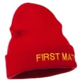 thumbnail image 5 of First Mate Embroidered Long Beanie - Red OSFM, 5 of 5