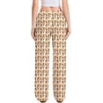 thumbnail image 5 of Women Cotton Linen Summer Palazzo Pants Drawstring Waist Wide Leg Lightweight Beach Trousers with Pockets, 5 of 10