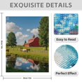 thumbnail image 3 of Diamond Art Kit for Adults, Red Barn Pastoral Scene Reflection Diamond Painting for Adults Beginners, 5D DIY Diamond Art Painting Kits, Colorful Diamond Painting Craft for Home Decor 12x16, 3 of 7