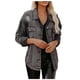thumbnail image 1 of Chaquetas de prendas de vestir con cuentas sin capucha de manga larga con cuello vuelto a la moda para mujer Fridja hkj928, 1 of 9
