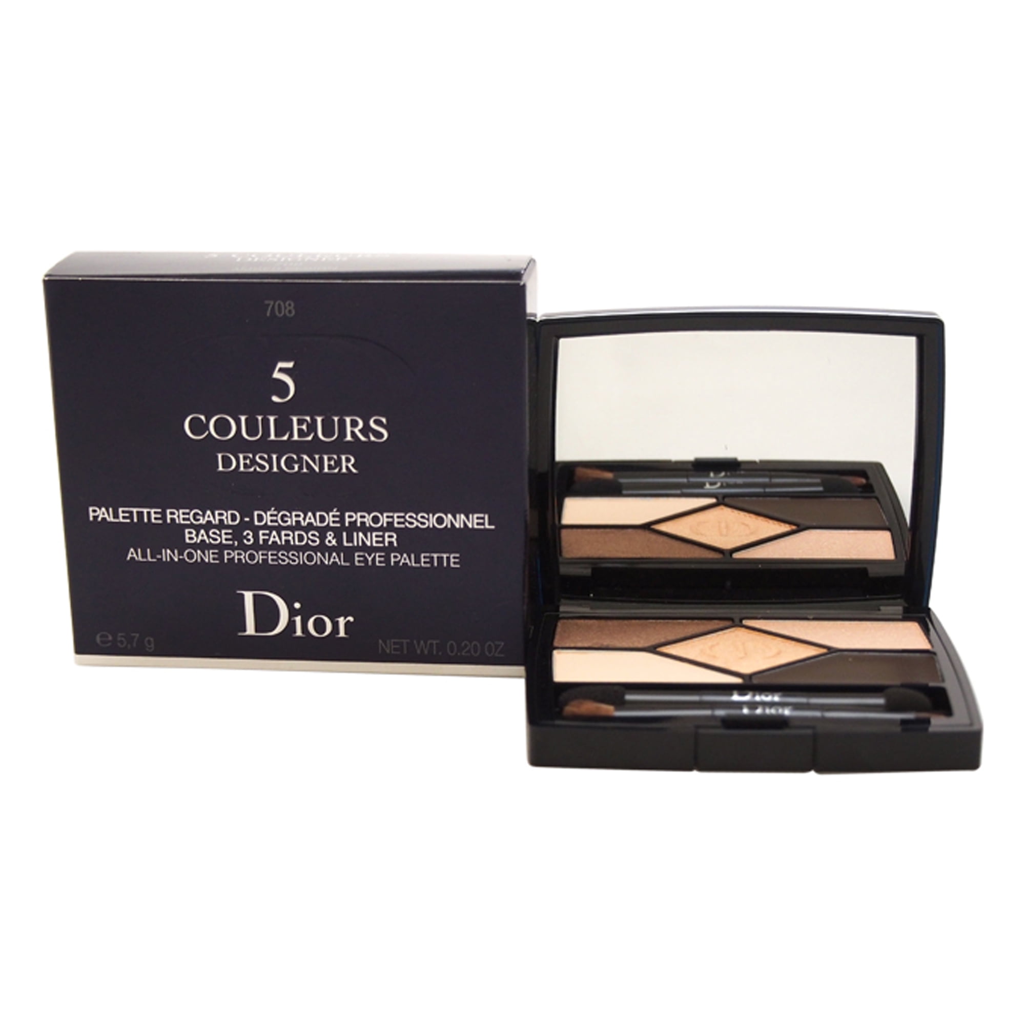 5 Couleurs Designer All In One Professional Eye Palette 708 Amber Design by Christian Dior for Women 0.2 oz Palette Walmart