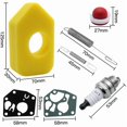 thumbnail image 2 of 13 Pcs Lawn Mower Replacement Parts - 2 Air Filter 1 L7T Spark Plug 2 Primer Bulbs 4 Carburetor Diaphragm 4 Governor Springs for Brigg Stratton Quattro Engine, 2 of 5
