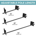 thumbnail image 2 of 60 Inch Paper Roll Holder Wrapping Paper Wall Mounted Roll Rack Holder Adjustable Reliable Kraft Scroll Dispenser for Vinyl, Kraft, or Other Rolled Materials(Black), 2 of 5