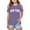 Purple, variant on Girls T Shirts Graphic Short Sleeve T Shirts Cut-Out Design Summer Oversized Tops Kids Clothes Girls Size 11-12 Years