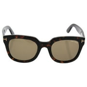 Tom Ford Campbell TF198 56J Shiny Dark Havana Brown Unisex Square Sunglasses