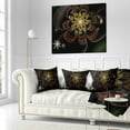 thumbnail image 2 of Designart Brown Fractal Flower with Silver stars - Floral Throw Pillow - 18x18, 2 of 4