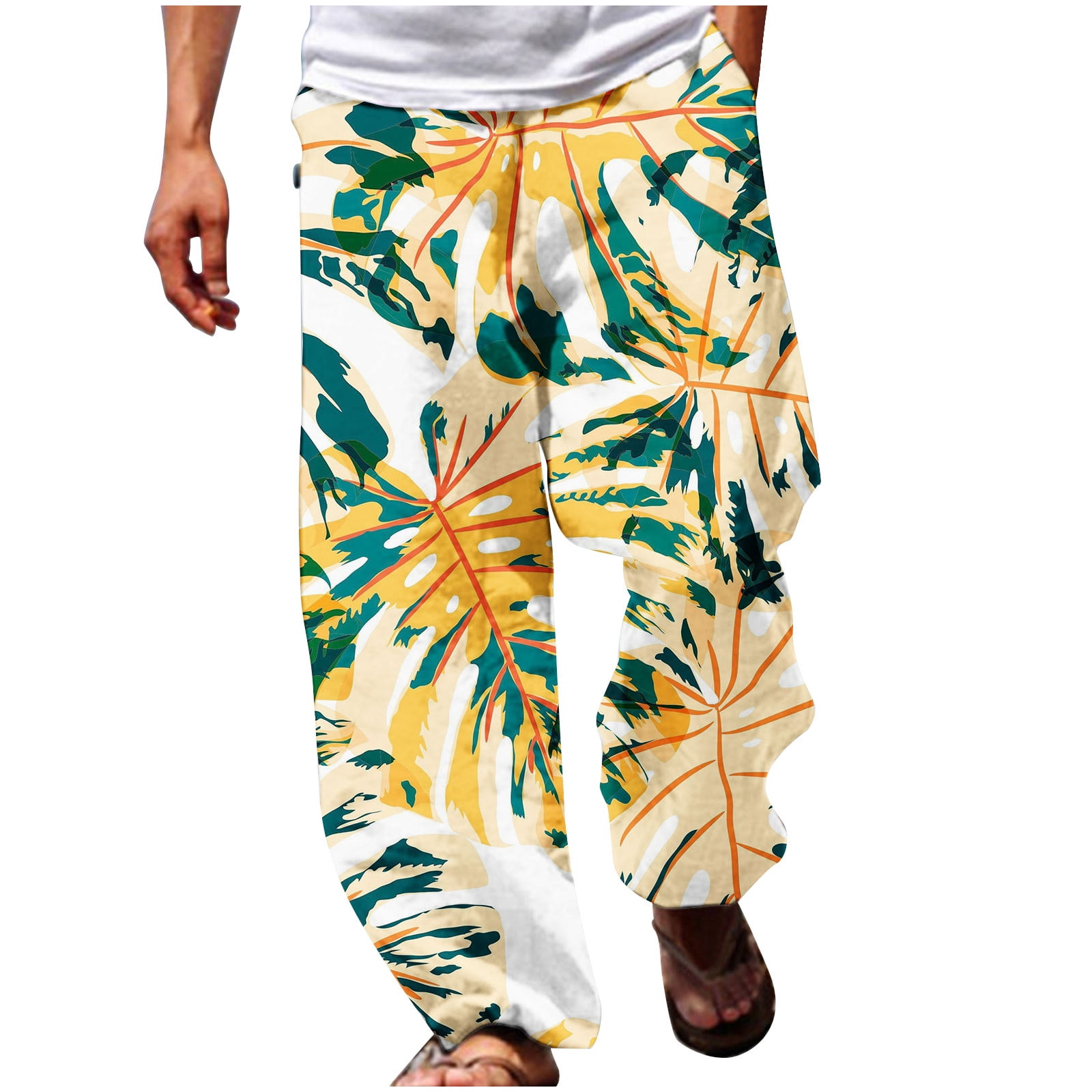 Multiclored Cotton Trousers For Men With Stamp Inspired Print  Genes  online store 2020