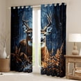 thumbnail image 2 of Homewish Moose Deer Elk Curtains Pack of 2 (42x84 Each) for Men, Mystic Jungle Animal Curtains Blackout, Rustic Lodge Cabin Bedroom Curtains, Curtains and Drapes Decor, 2 of 6