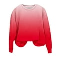 thumbnail image 6 of Atogsazn Toddler Girls Oversized Sweatshirt Kid Casual Gradient Long Sleeve Shirt Fashion Loose Clothes Top Red 1-2 Years on Clearance, 6 of 6