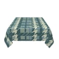 thumbnail image 3 of YFYANG Square Polyester Table Cloth, 54" x 54" Reusable Table Cover Kitchen Dining Room Green Abstract Checkered Pattern Decorative Tablecloths for Tables of 2-4 People, 3 of 8