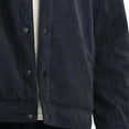 thumbnail image 3 of S-5X Plus Size Mens Big & Tall Corduroy-Jackets with Pockets Fleece Lined Coats Long Sleeve Button-Down Collared Solid Color Thermal Warm Work Jacket, 3 of 4
