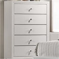 thumbnail image 2 of JERFIT 5-Drawer Dresser, Modern White Crocodile Embossed Chest, Solid Wood Storage Cabinet for Bedroom, 2 of 5