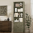 thumbnail image 5 of Walsunny Library Bookcase Bookshelf with Doors Cabinet 6 Tiers Storage Shelves Tall Bookcases for Bedroom Living Room Home Office Gray, 5 of 7