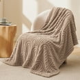 thumbnail image 2 of Manta de cama marrón supersuave y acogedora para mujer, 2 of 7