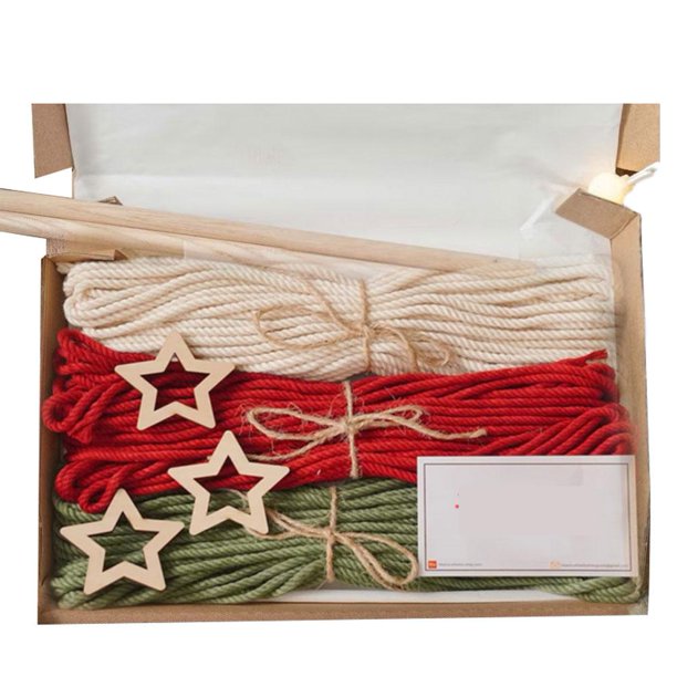 TQEHS ☆Kit de macramé para árbol de Navidad para principiantes, para colgar como decoración navideña G4W7
