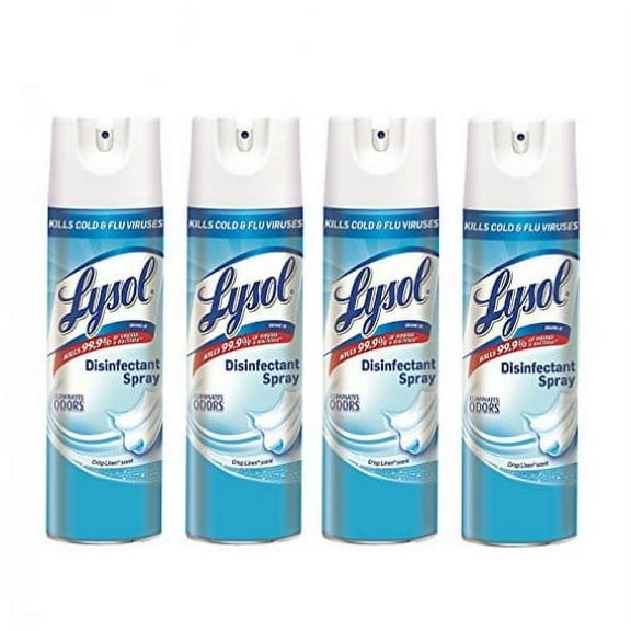Lysol Disinfectant Spray, Crisp Linen, 19 Ounce (Pack of 4)
