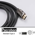 thumbnail image 6 of pacroban 8k hdmi 2.1 cable (6ft) supports 48gbps ultra high speed, 10k 8k 5k 4k at 120hz 60hz, dynamic hdr & dolby atmos, 6 of 7