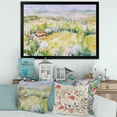 thumbnail image 3 of Designart 'Abstract Blossoming Green Fields In Countryside ' Country Framed Art Print, 3 of 4