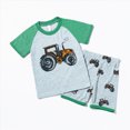 thumbnail image 2 of TOWED22 Baby Boy Clothes Toddler Boy Clothes Summer Outfits Dinosaur T-Shirt Pocket Short Pants Set(Green,7-8 Y), 2 of 9