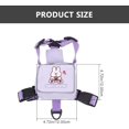 thumbnail image 2 of LANFENG Dog Backpack Harness with Leash Pet Vest with Saddle Bag Cute Rabbit Shape Pet Backpack Self Carrier Backpack Outdoor or Small Medium Dogs - Purple M, 2 of 7
