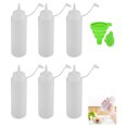 thumbnail image 1 of 6 Pack Dispensador Para Salsa Botellas de Plástico para Condimentos(240ml),Botella de Plástico Reutilizable,Botella de Salsa Squeak Con Tapa,Para Ketchup, Salsas, Jarabe,Aceite, Crema, Vinagre, 1 of 4