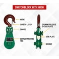 thumbnail image 4 of (4 Pack) Snatch Block with Hook WLL 4 Ton 4 1/4" Sheave 1/2 Inch Wire Rope Wrecker Roll Back Recovery, 4 of 10