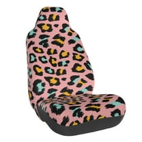 Naloa Leopard Car Seat Covers Universal Front Seat Coves for Car Accessories ,Padded Car Covers for Automotive, SUV, Truck, and Van