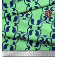 thumbnail image 3 of Soimoi polyester Crepe Fabric Floral & Filigree Damask Decor Fabric Printed Yard 42 Inch Wide, 3 of 3
