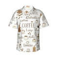 thumbnail image 1 of Balery Coffee Camisas hawaianas de manga corta para hombre, camisas playeras de corte holgado, camisas de vacaciones con botones,XX-Large, 1 of 7