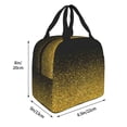 thumbnail image 2 of Yiaed Gold Glitter Gradient Print Insulated Lunch Bag Reusable Cute Tote Lunch Box, Leakproof Cooler Lunch Bags for Work Office Travel School Picnic, 2 of 5