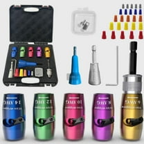 Qcwqmyl Wire Stripper and Twister Tool for Drill Multi-Gauge AWG 6-14 Wire Stripping and Twisting Kit 33-Piece Set