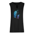 thumbnail image 5 of Patlollav Women Summer Tops Trendy Print V Neck Sleeveless Tee Shirts on Ladies, 5 of 6