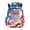 Blue USA Flag Bow Print, variant on Camo Bass Fish Kids Backpack for Boys, Outdoor Fishing Print School Bag Lightweight/Breathable/Durable/Waterproof Multi-Pocket Book Bag for Elementary Students