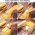 thumbnail image 5 of 3Pcs Magic Corn Peeler Set Corn Cob Stripper Tool Corn Slicer Cob Remover Tool Premium Stainless Steel Corn Thresher with Ergonomic Handle Corn Cutter From the Cob Kitchen Gadget, 5 of 7