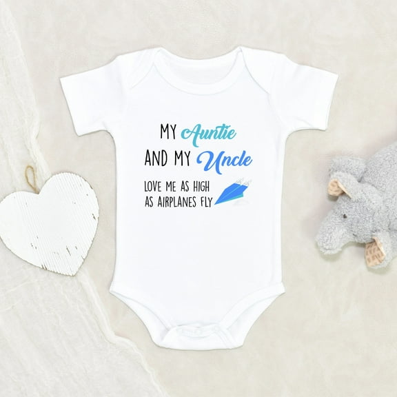 Loved Baby Clothes - My Auntie And My Uncle Loved Baby As High As Airplane Baby Clothes - Cute Baby Clothes