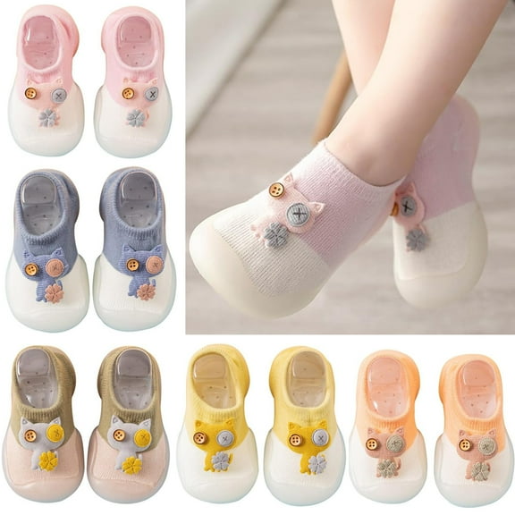 Baby Shoes Boys Girls First Walking Shoes Non Slip Soft Sole Sneakers Toddler Infant Babygirl Sock Shoes