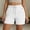 White, variant on Women's Drawstring Waist Zipper Pocket Rolled Cuff Quick Dry Shorts, Breathable with Pockets for Daily Commute Workout Wear Black M