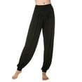 thumbnail image 4 of SAYFUT Women's Super Soft Yoga Pilates Pants Harem Hippie Palazzo Wide Leg Long Loose Baggy Casual Trousers, 4 of 9