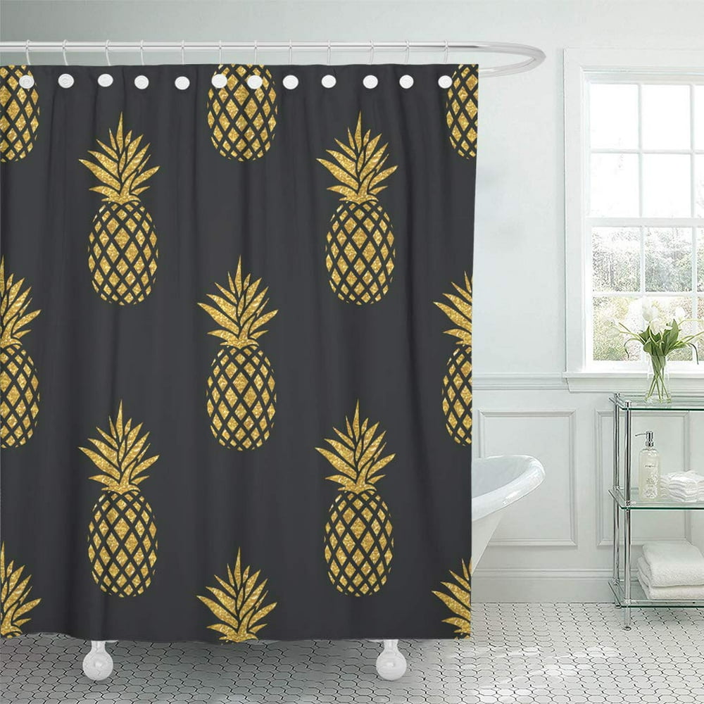 CYNLON Pattern Summer Gold Pineapple Fruit Hipster Doodle